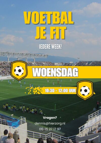 Wekelijkse voetbal je fit